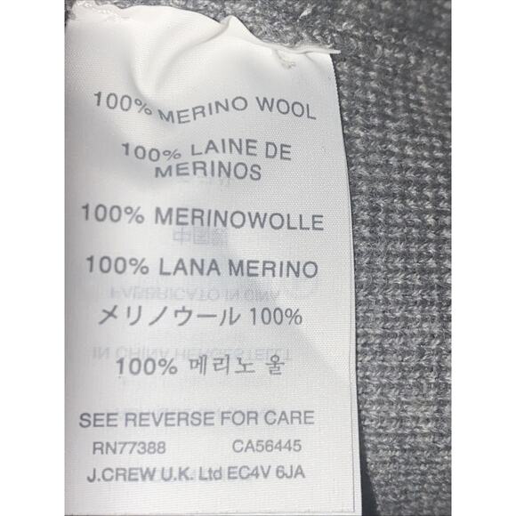 J.Crew Gray Stretch 100% Merino Wool Tunic Sweater Size Small Soft Pockets - Picture 6 of 6